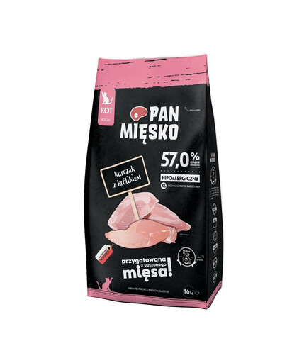 PAN MIĘSKO Vistas gaļa ar trusi kaķēniem XS 1,6 kg