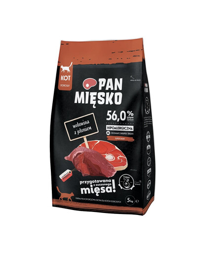 PAN MIĘSKO Liellopu un brieža gaļa M 5 kg