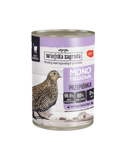 WIEJSKA ZAGRODA Paipalu monobaltīna barība kaķiem 400g