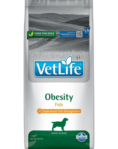 FARMINA Vet Life Obesity Fish diētiskā barība pieaugušiem suņiem 12 kg