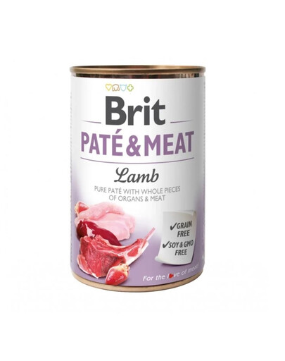 BRIT Pate&Meat lamb 400 g pastēte ar jēra gaļu suņiem