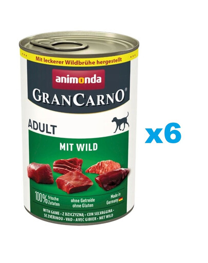 ANIMONDA GranCarno Adult dziczyzna 6x400g