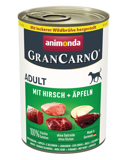 ANIMONDA GranCarno Adult briedis ar ābolu 6x400 g