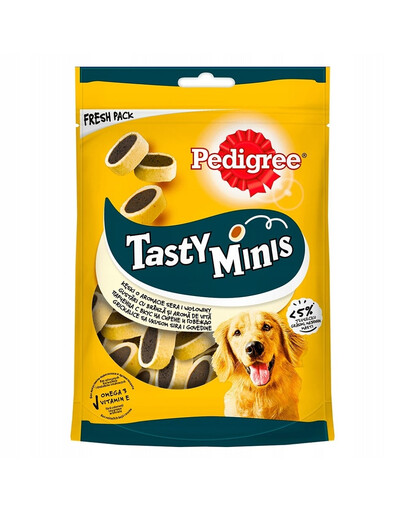 PEDIGREE Tasty Bites Cheesy siera un liellopa gaļas garša 6 * 140 g
