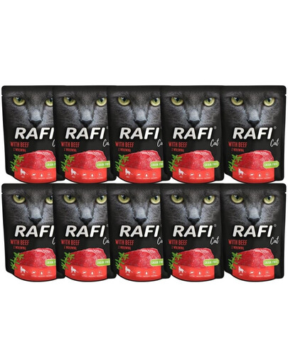 DOLINA NOTECI Rafi Cat kaķu barība ar liellopu gaļu 10x300 g