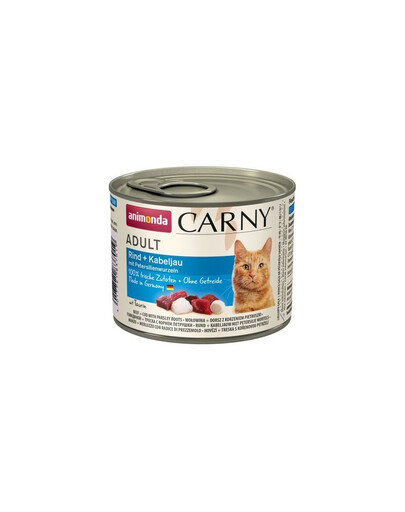 ANIMONDA Carny Adult ar liellopa gaļu, mencu un pētersīļu sakni, 200 g