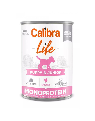 CALIBRA Dog Life Puppy&Junior Chicken with Rice 400 g ar vistu un rīsiem kucēniem
