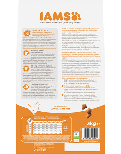 Iams Proactive Health Puppy & Junior Large Breed Chicken 3 kg