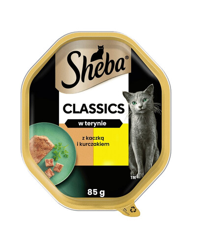 SHEBA Classics 85 g paplāte terīnā ar pīli un vistu