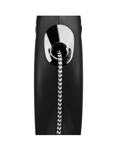 Flexi New Classic S pavadas aukla 8 m melna līdz 12 kg