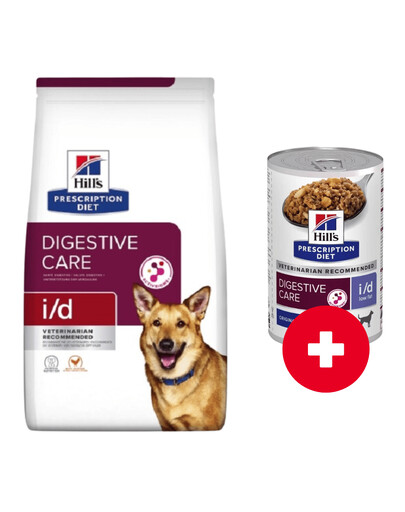 HILL'S Prescription Diet Canine i/d 4 kg barība suņiem ar gremošanas slimībām + 1 kārba BEZ MAKSAS