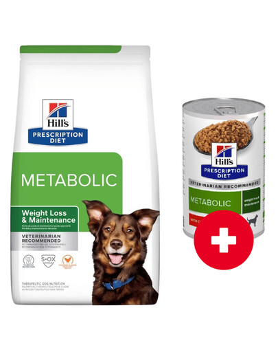 HILL'S Prescription Diet Canine Metabolic 4 kg suņiem ar lieko svaru + 1 kārba BEZMAKSAS