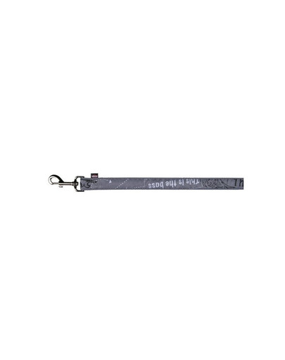 Trixie Modern Art This Is The Boss Adjustable Lead pavadėlis XL 1 m / 25 mm pilkas