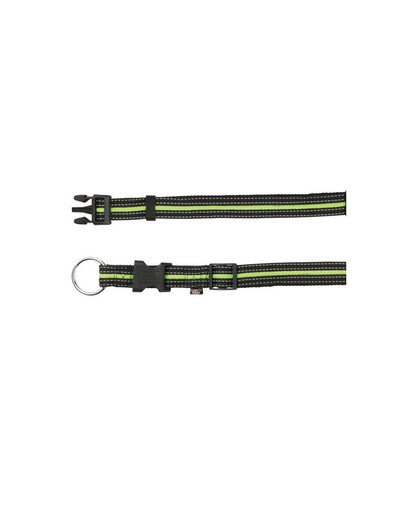 Trixie kakla siksna s-m 30–45 cm / 17 mm melna - zaļa