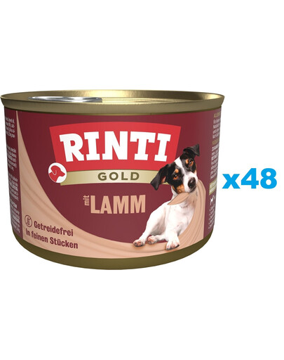 RINTI Gold Lamb Mini mazām šķirnēm 48x185 g