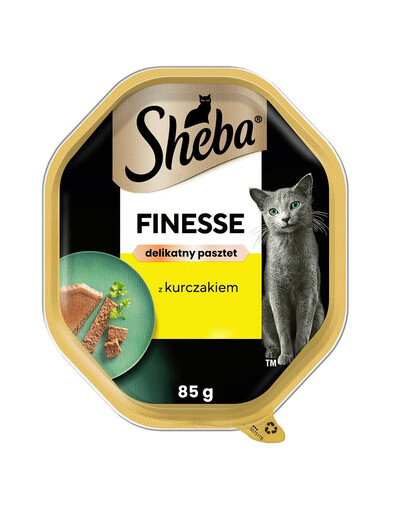 SHEBA Finesse paplāte 22x85 g vistas pastētē