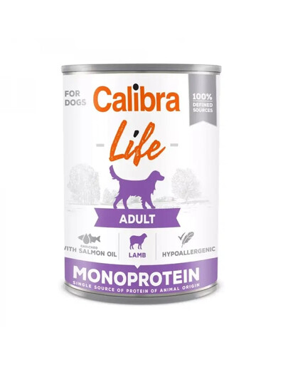 CALIBRA Dog Life Adult Lamb 400 g ar jēra gaļu