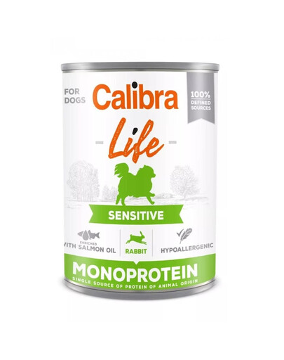 CALIBRA Dog Life Sensitive Rabbit 400 g ar trusi