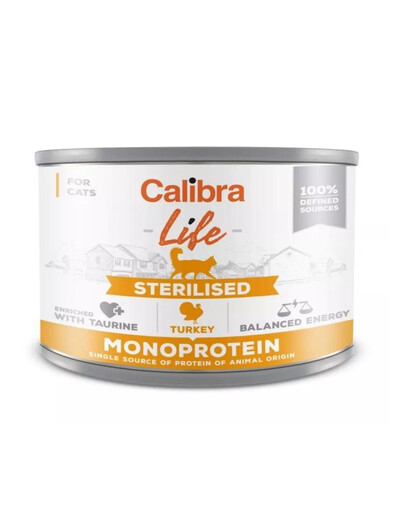 CALIBRA Cat Life Sterilised Turkey 200 g ar tītaru sterilizētiem kaķiem