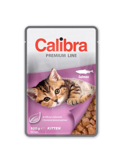 CALIBRA Cat Premium Line Kitten Salmon 100 g ar lašiem kaķēniem