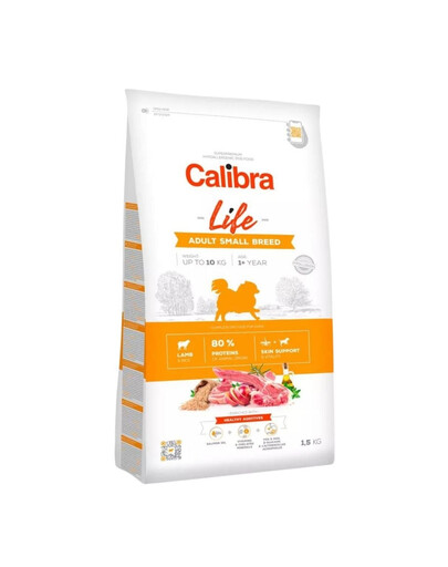 CALIBRA Dog Life Adult Small Breed Lamb 1,5 kg mazo šķirņu suņiem jērs