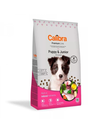 CALIBRA Dog Premium Line Puppy&Junior 3 kg kucēniem un jauniem suņiem
