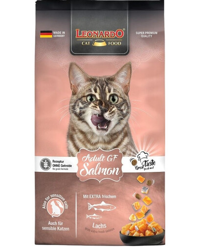 LEONARDO Adult GF Salmon Bezgraudu sausa barība kaķiem ar lasi 7,5 kg