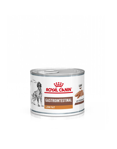 ROYAL CANIN Gastro Intestinal Low Fat Canine 12 x 200 g mitrā barība ar samazinātu tauku saturu suņiem ar kuņģa un zarnu trakta traucējumiem