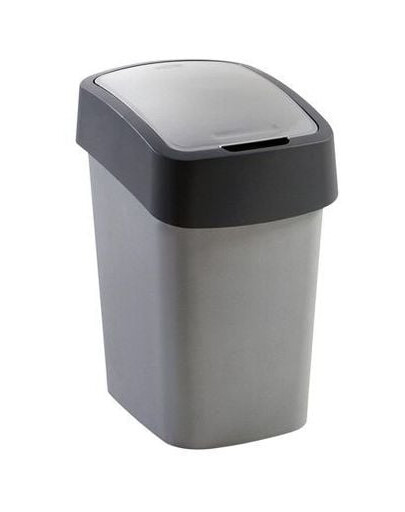 CURVER atkritumu tvertne „FLIP BIN“ 9 L sudraba / grafīta krāsā