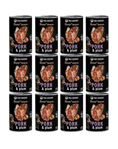 PAKA ZWIERZAKA Seventh Heaven Cūkgaļas fileja ar plūmēm (pork&plum) 12x400 g