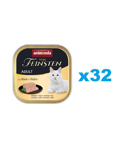 ANIMONDA vom Feinstein Adult liellopu gaļa un vistas gaļa 32x100 g