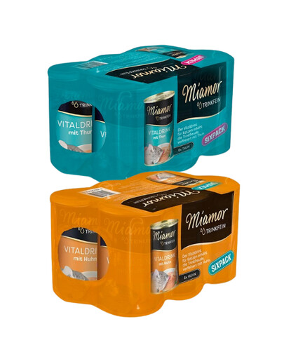 MIAMOR Trinkfein Vistas + tunča zupa kaķiem 12 x 135 ml