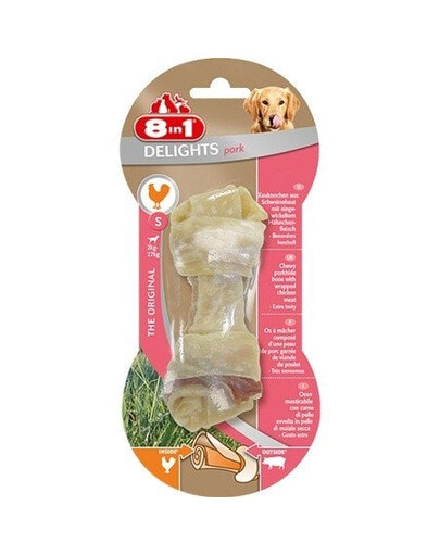 8IN1 Pork Delights Bone S kauls, 1 gab.