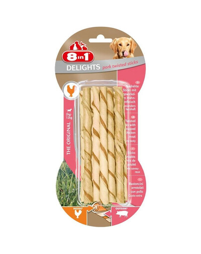8In1 Kārums Delights Pork Twisted Sticks,10 gab.