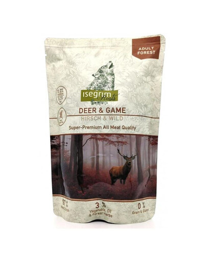 ISEGRIM Adult Forest Roots Brieža un brieža gaļa 410 g
