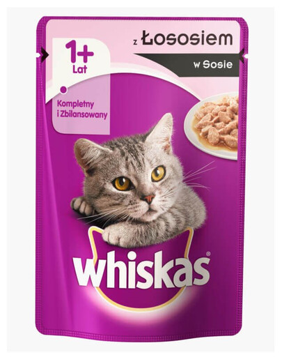 WHISKAS konservēta kaķu barība ar lasi 100 g