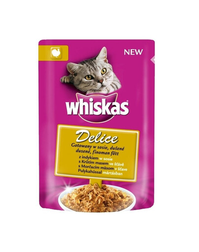 WHISKAS Delice krůtí v omáčce 0.085 kg
