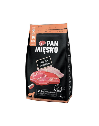 PAN MIĘSKO Teļa gaļa ar tītaru XS 9kg