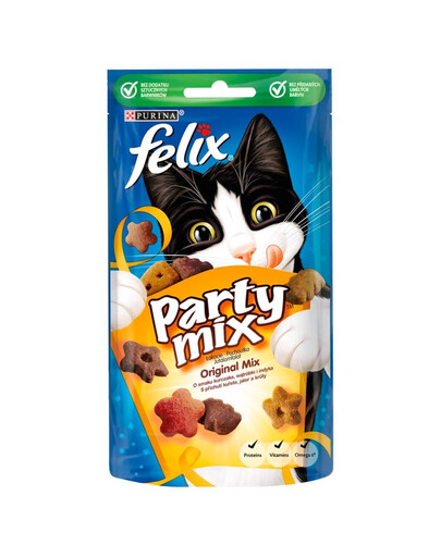 FELIX Party Mix Orginal Mix vistas, siera un tītara gaļa 8x60g