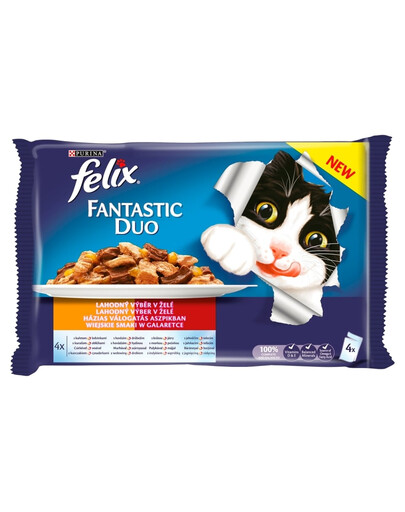 FELIX Fantastic Duo with Meat 4x100 g