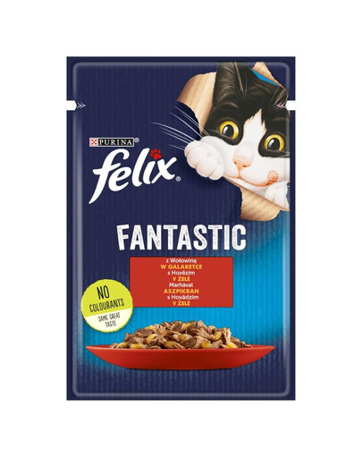 FRISKIES FANTASTIC liellopu gaļas želeja 26x85g mitrā kaķu barība