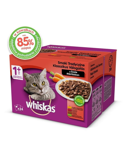 WHISKAS 4 rūšių konservai 24 x 100 g