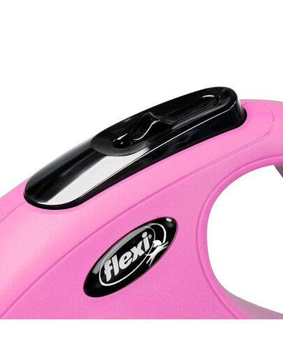 Flexi New Classic S pavada (virve), 5 m, rozā, līdz 12 kg