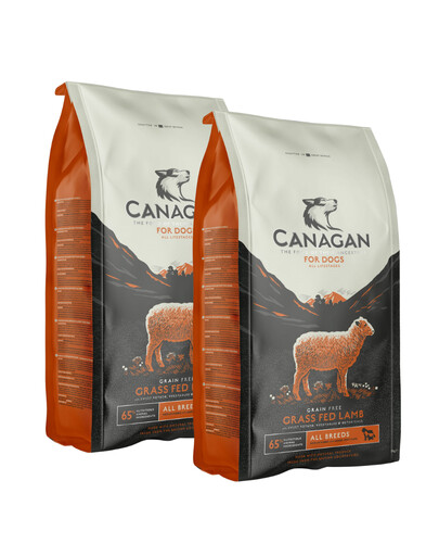 CANAGAN Dog Lamb sausā barība suņiem 24 kg (2 x 12 kg) ar jēra gaļu