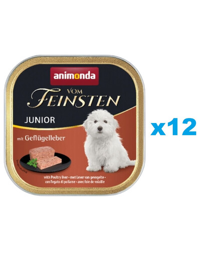ANIMONDA Vom Feinsten Junior mājputnu aknas 12x150 g