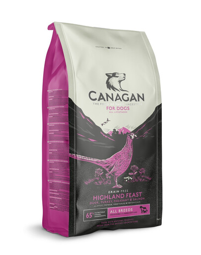CANAGAN Dog Highland Feast sausā barība suņiem 12 kg fazāns