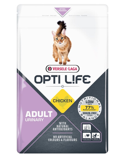 VERSELE-LAGA Opti Life Cat Adult Urinary Chicken 2.2 kg barība ar īpašu urīnceļu aizsardzību