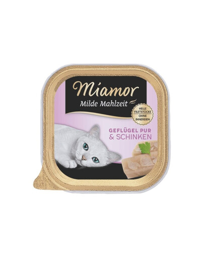 MIAMOR Milde Mahlzeit Poultry Pure&Ham 24x100g mājputnu gaļa un šķiņķis