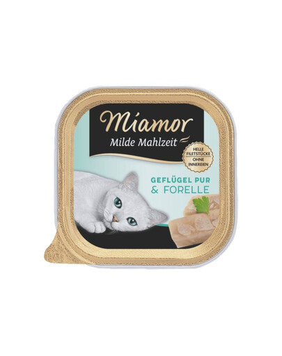 MIAMOR Milde Mahlzeit Poultry Pure&Trout 24x100g mājputnu gaļa un foreles