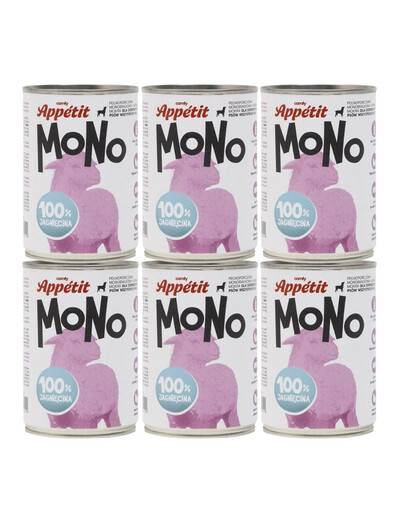 COMFY APPETIT MONO Monoproteīnu pārtika ar aitas gaļu 6x400 g